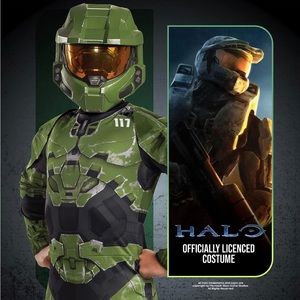 MICROSOFT Kids Halo Master Chief Muscle Hallowen Costume Size M (7-8)